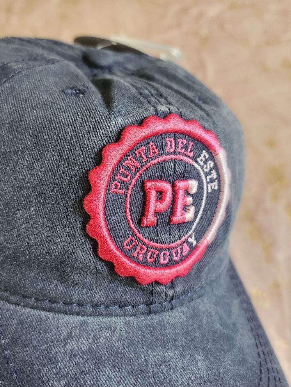 URUGUAY | Faded Blue Baseball Cap with Pink Patch - Picture 7 of 17